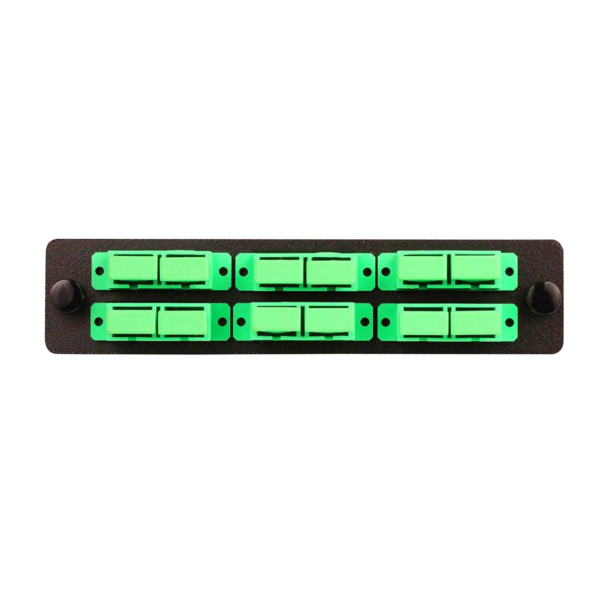 Adapter Plate, 12 Fiber, Duplex, SC/APC, 9 µm OS2, Green